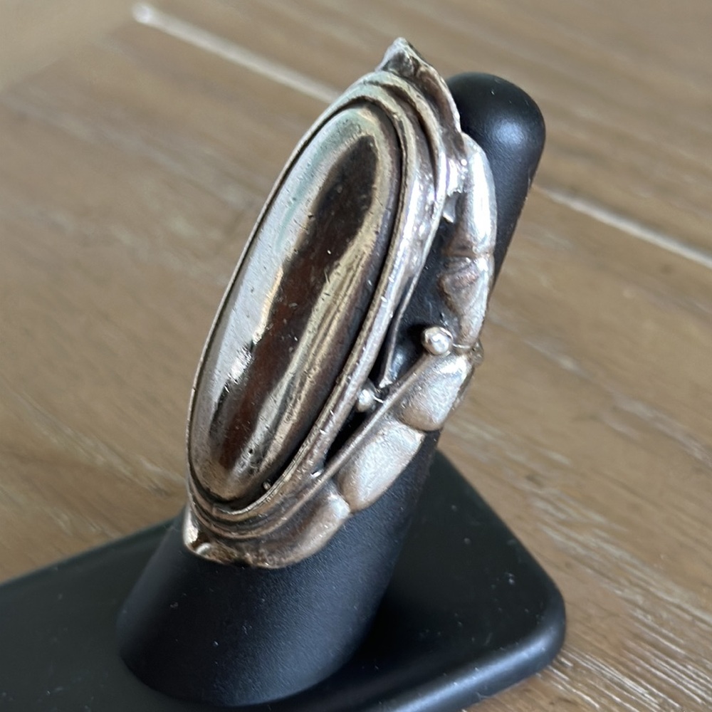 Original Pamela Love XL mood ring SOLID sterling silver RARE art nouveau 5.5